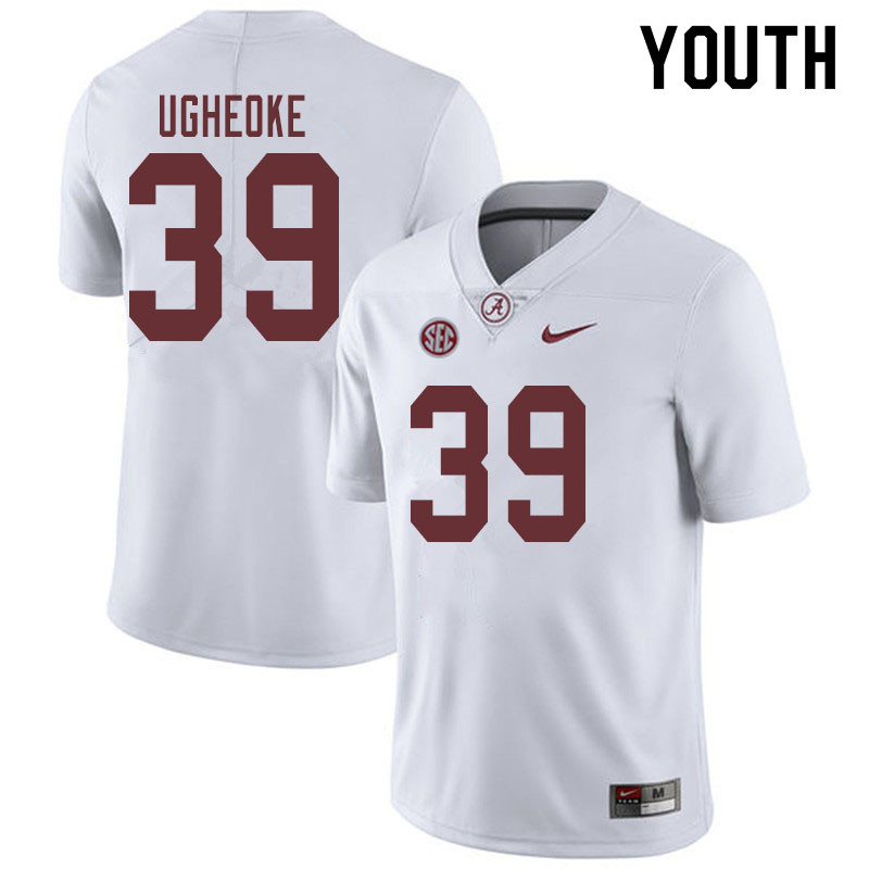 Youth #39 Loren Ugheoke Alabama Crimson Tide College Football Jerseys Sale-White